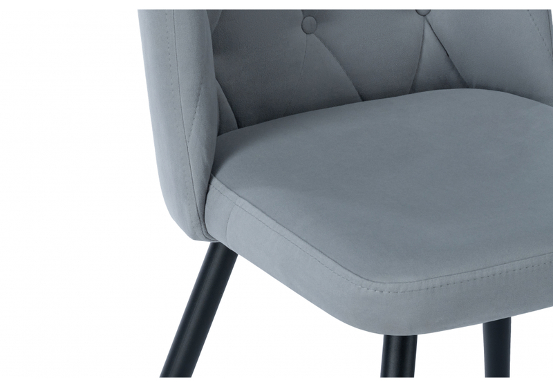 Стул на металлокаркасе, Алиссум светло-серый / черный