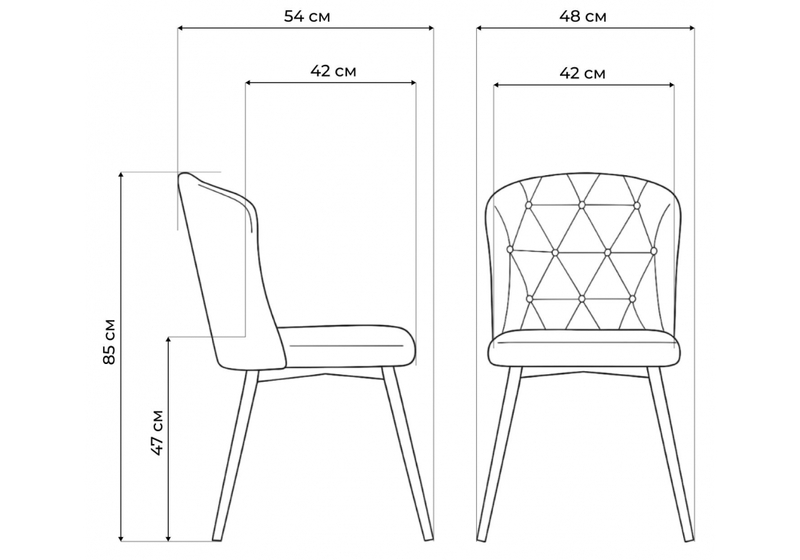 Стул на металлокаркасе, Алиссум светло-серый / черный
