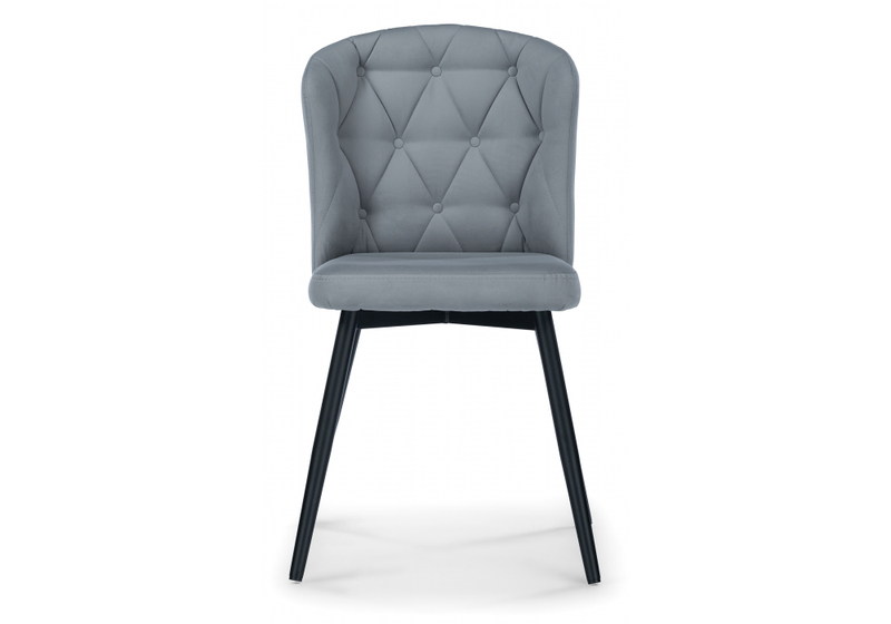 Стул на металлокаркасе, Алиссум светло-серый / черный