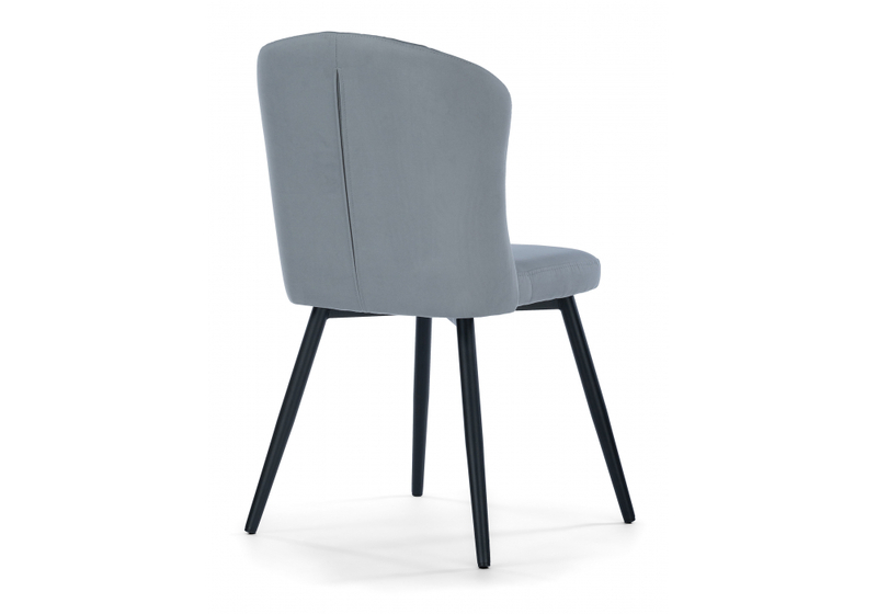 Стул на металлокаркасе, Алиссум светло-серый / черный