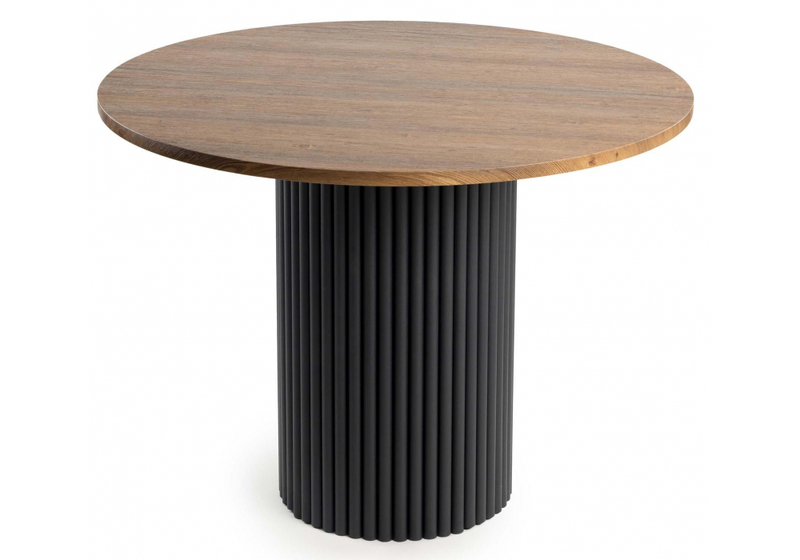 Стол деревянный, Барел 90 орех кантри / черный