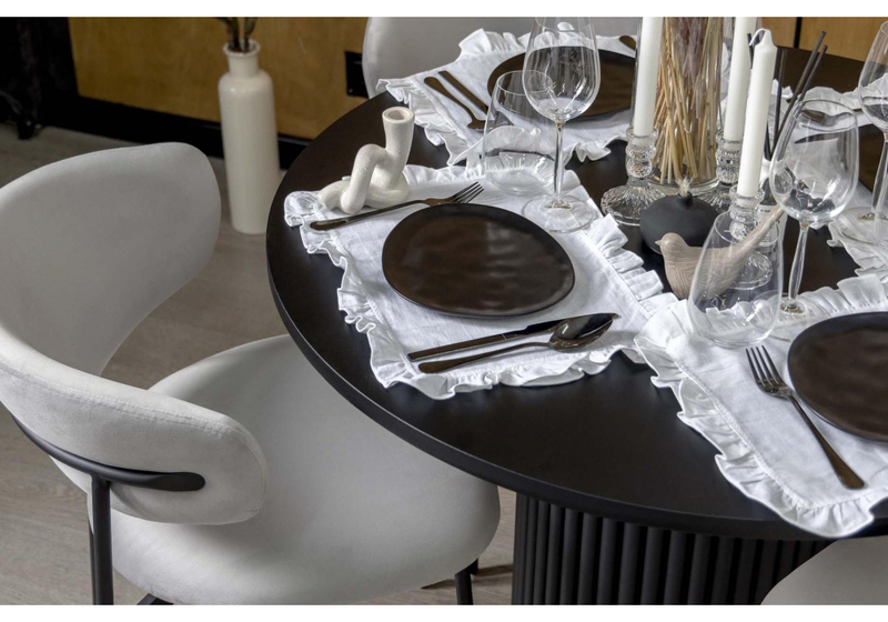 Стол деревянный, Барел 90 черный / черный