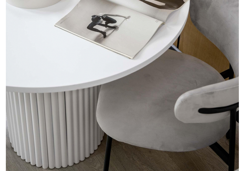 Стол деревянный, Барел 90 белый / белый