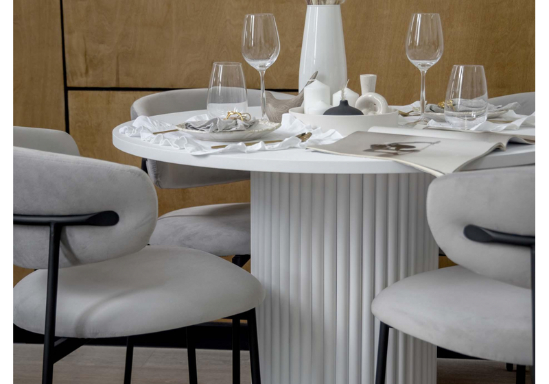 Стол деревянный, Барел 90 белый / белый