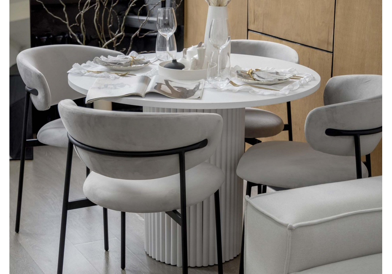 Стол деревянный, Барел 90 белый / белый