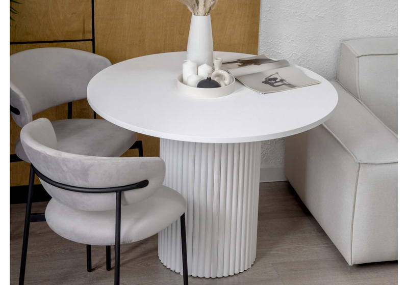 Стол деревянный, Барел 90 белый / белый