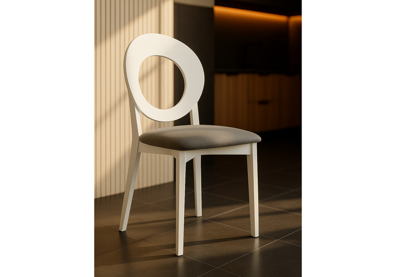 Стул деревянный, Марти ткань Brendy-22 / белый