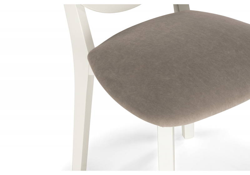 Стул деревянный, Марти ткань MR 27 / слоновая кость