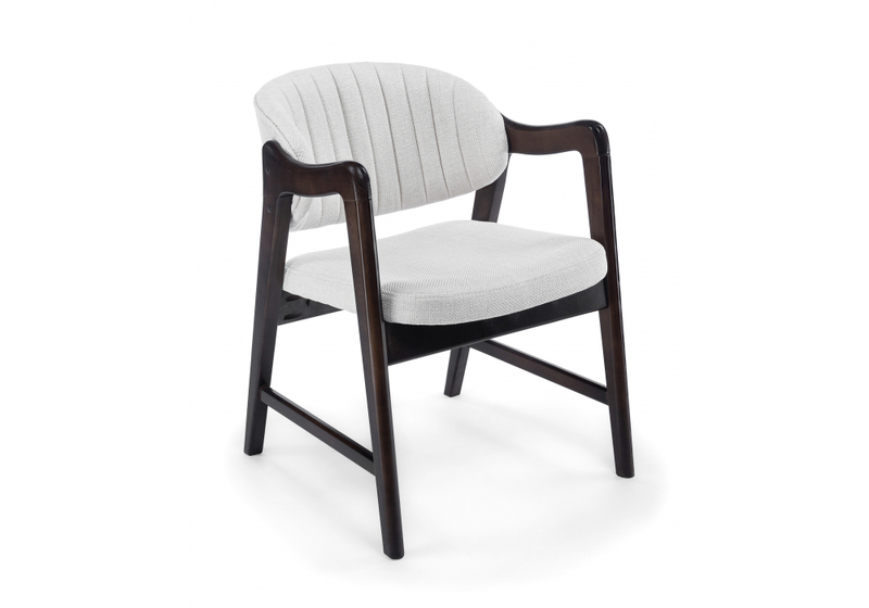 Стул деревянный, Никсон ткань мешковина 9199-2 / цвет орех