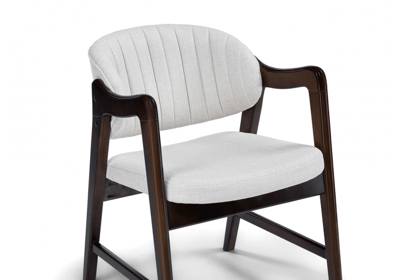 Стул деревянный, Никсон ткань мешковина 9199-2 / цвет орех