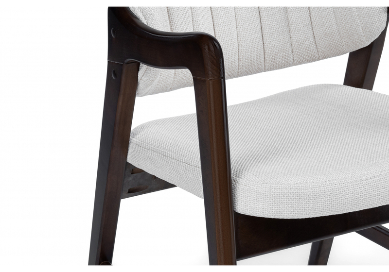 Стул деревянный, Никсон ткань мешковина 9199-2 / цвет орех