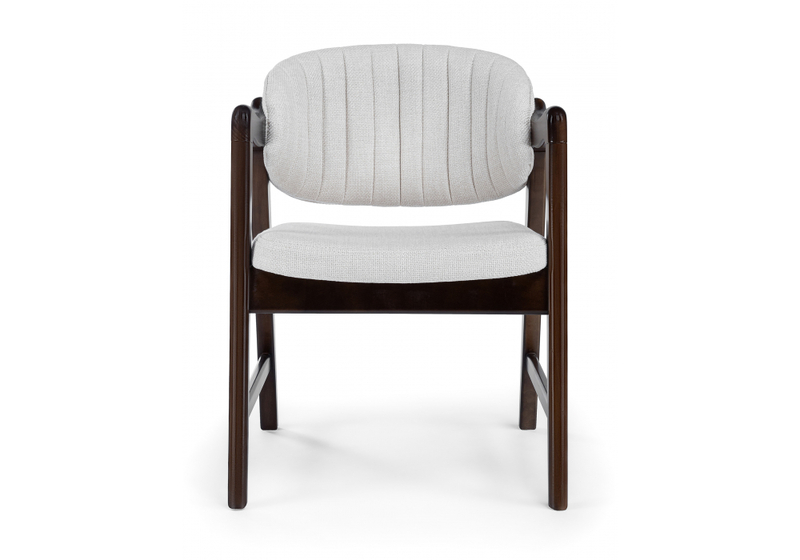 Стул деревянный, Никсон ткань мешковина 9199-2 / цвет орех