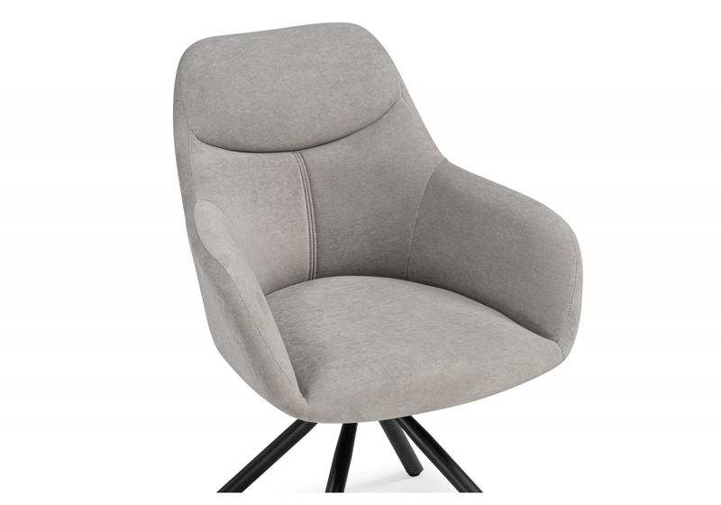 Стул на металлокаркасе, Бартон 2 ткань мадера 22 / черный матовый