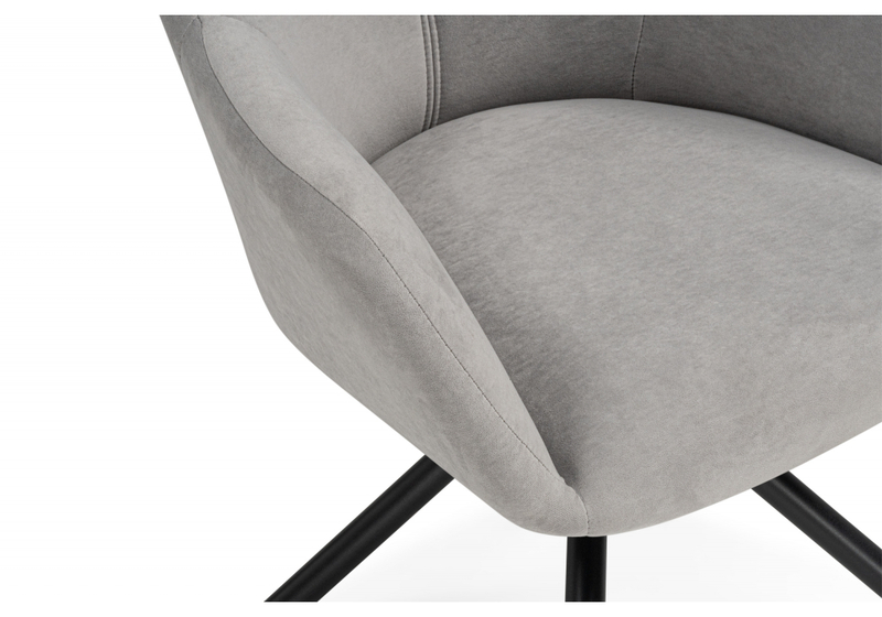 Стул на металлокаркасе, Бартон 2 ткань мадера 22 / черный матовый