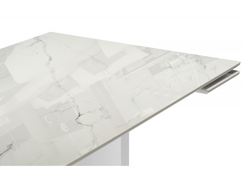 Керамический стол, Монерон 200x100 дерево / белый