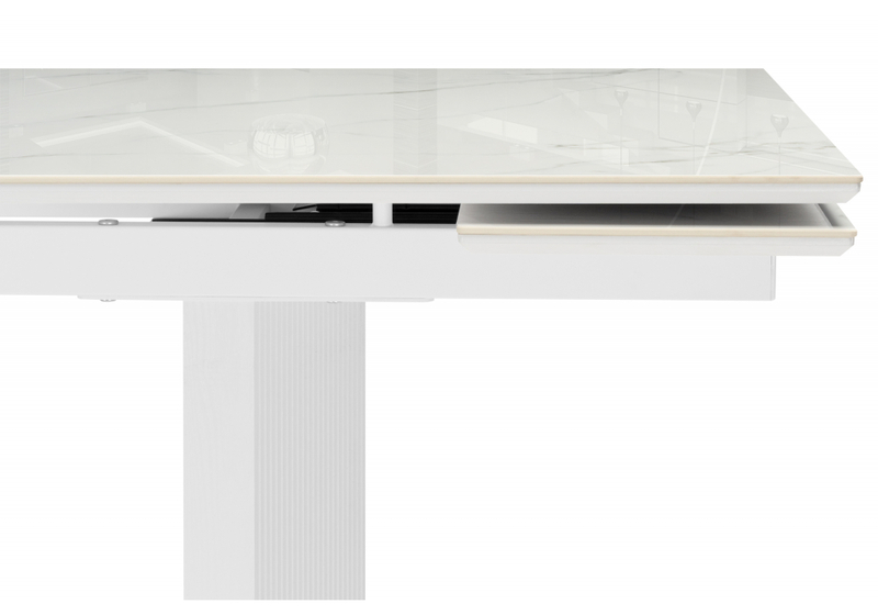 Керамический стол, Монерон 200x100 дерево / белый