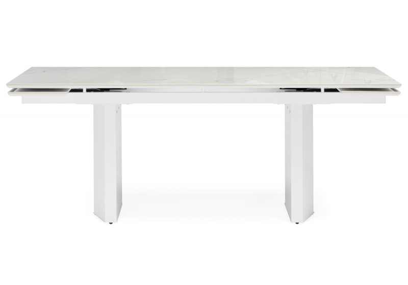 Керамический стол, Монерон 200x100 дерево / белый