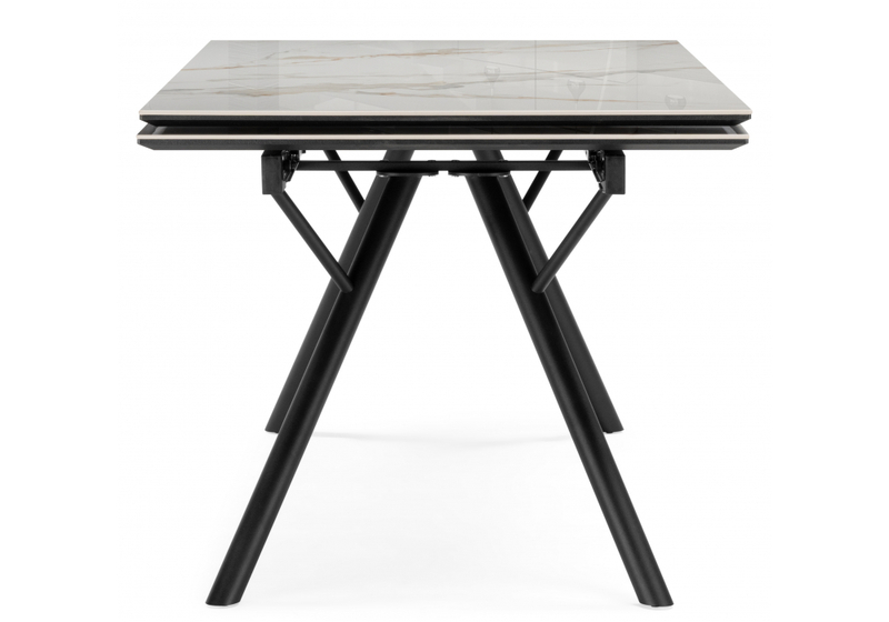 Керамический стол, Ворен 180(240)x90 calacatta gold / черный