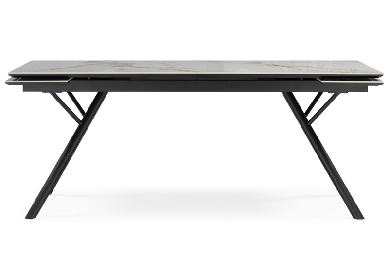 Керамический стол, Ворен 180(240)x90 calacatta gold / черный