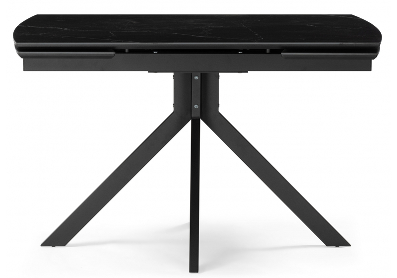 Керамический стол, Катчел 120(180)x80 черный мрамор / черный