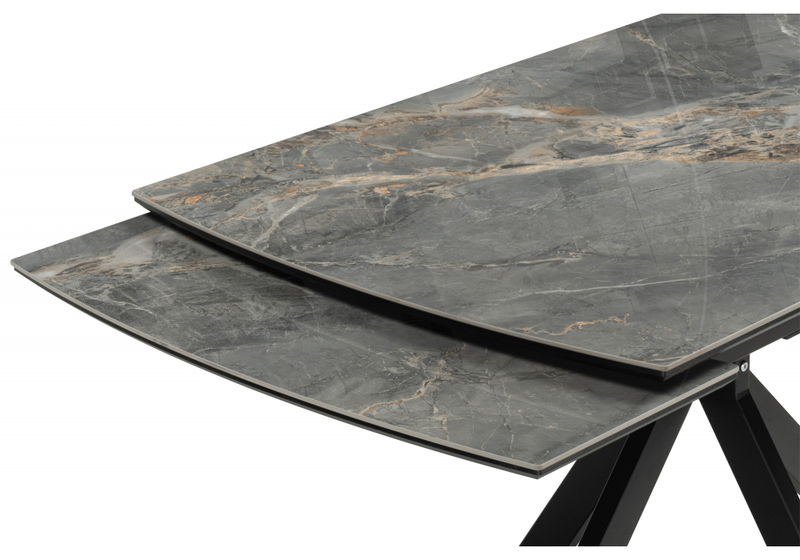 Керамический стол, Катчел 120(180)x80 nebula gold / черный