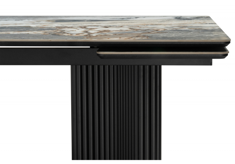 Керамический стол, Мален 240x110 mineral stone baldoser / черный