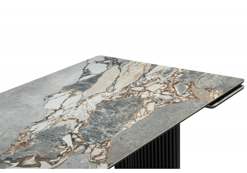 Керамический стол, Мален 240x110 mineral stone baldoser / черный