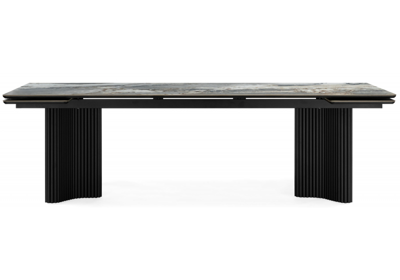 Керамический стол, Мален 240x110 mineral stone baldoser / черный