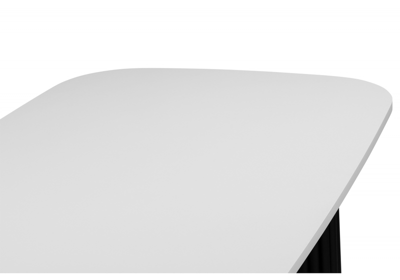 Стол деревянный, Бавария B 160 х 90 белая пленка шагрень / черный