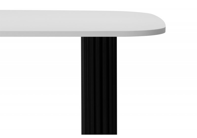 Стол деревянный, Бавария B 160 х 90 белая пленка шагрень / черный