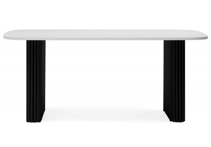 Стол деревянный, Бавария B 160 х 90 белая пленка шагрень / черный