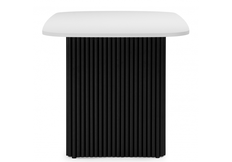 Стол деревянный, Бавария B 160 х 90 белая пленка шагрень / черный