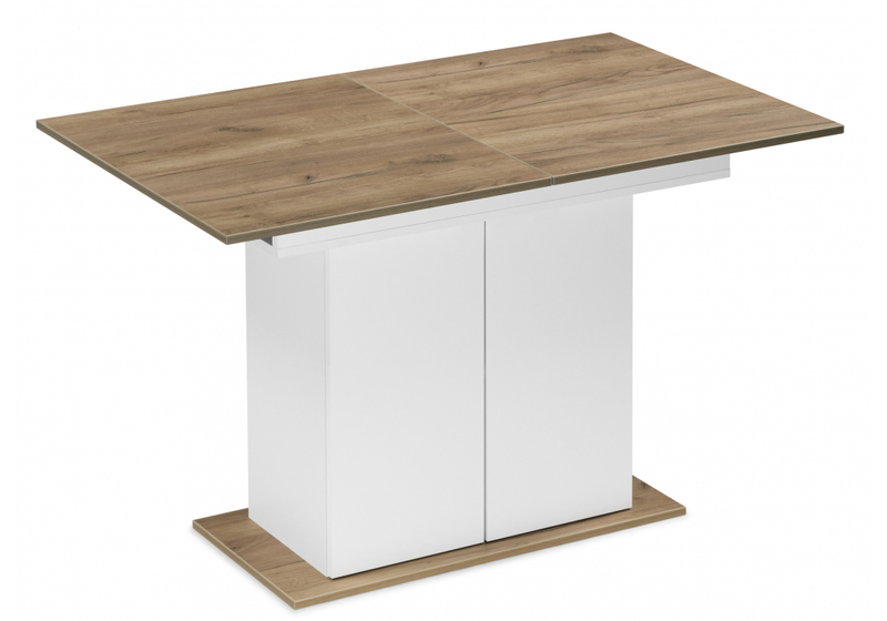 Стол деревянный, Carla белый / крафт золотой