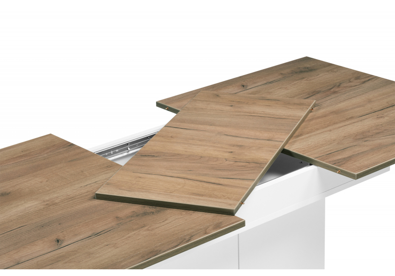 Стол деревянный, Carla белый / крафт золотой