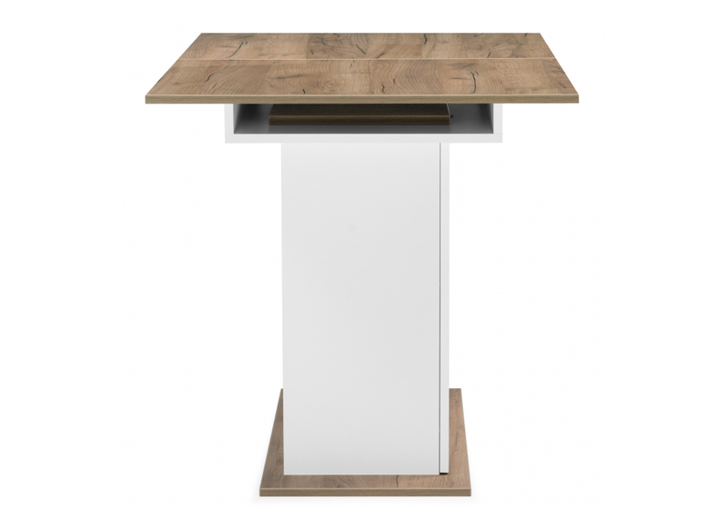 Стол деревянный, Carla белый / крафт золотой