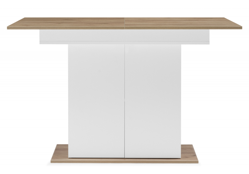 Стол деревянный, Carla белый / крафт золотой