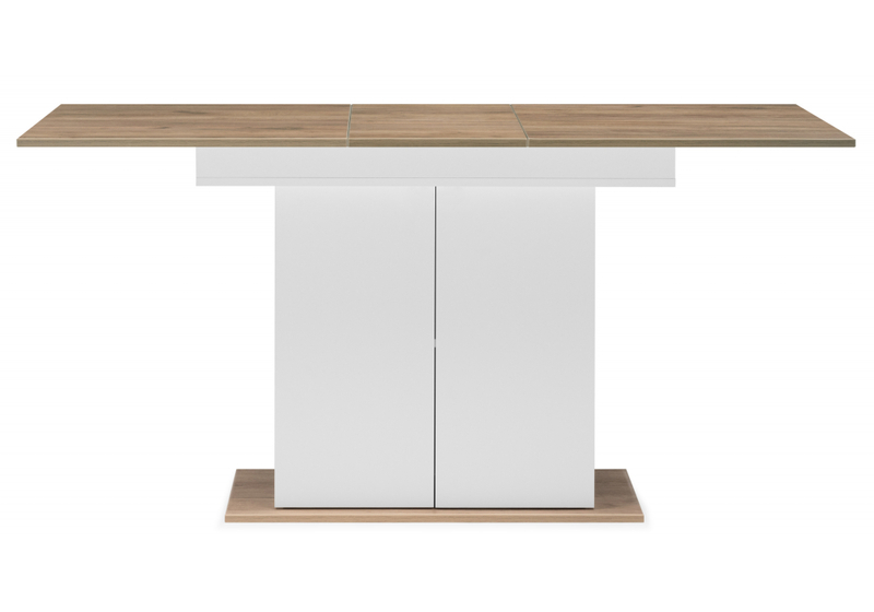 Стол деревянный, Carla белый / крафт золотой