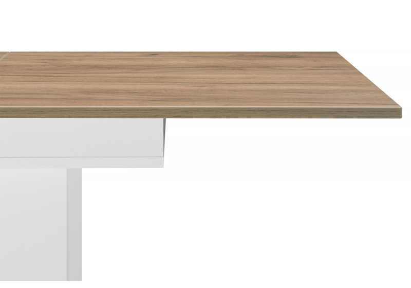 Стол деревянный, Carla белый / крафт золотой