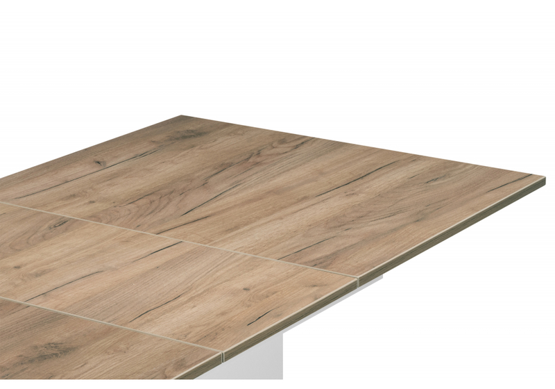 Стол деревянный, Carla белый / крафт золотой