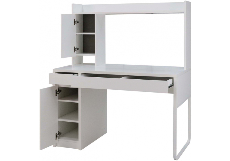 Компьютерный стол, Сити-12 белый шелк