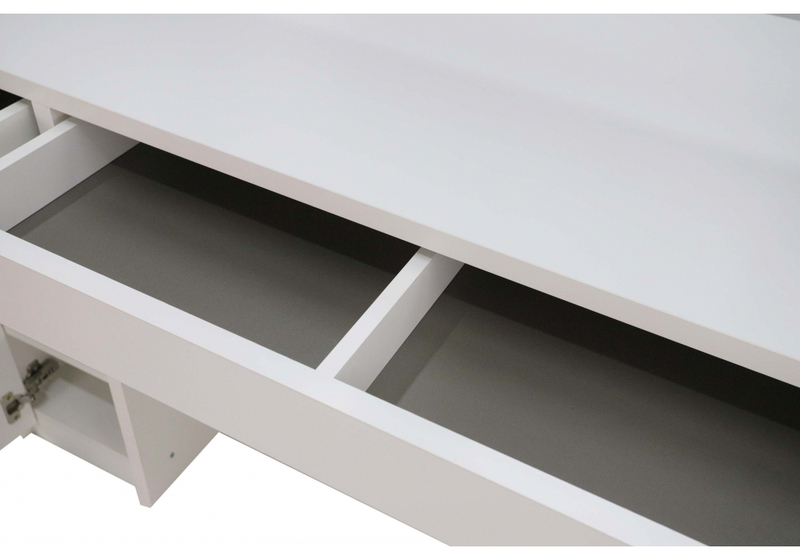 Компьютерный стол, Сити-12 белый шелк