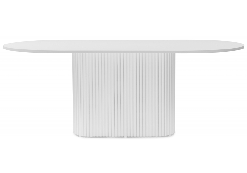 Стол деревянный, Барон О 200 х 90 белая пленка шагрень / белый