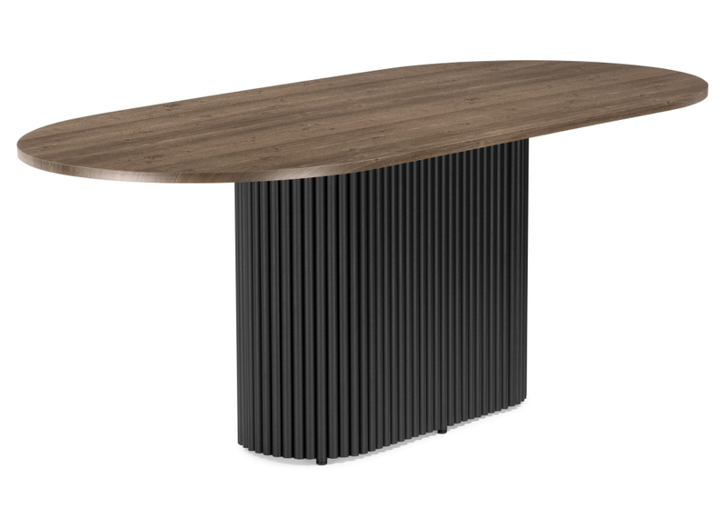 Стол деревянный, Барон О 200 х 90 дуб кантри пленка / черный