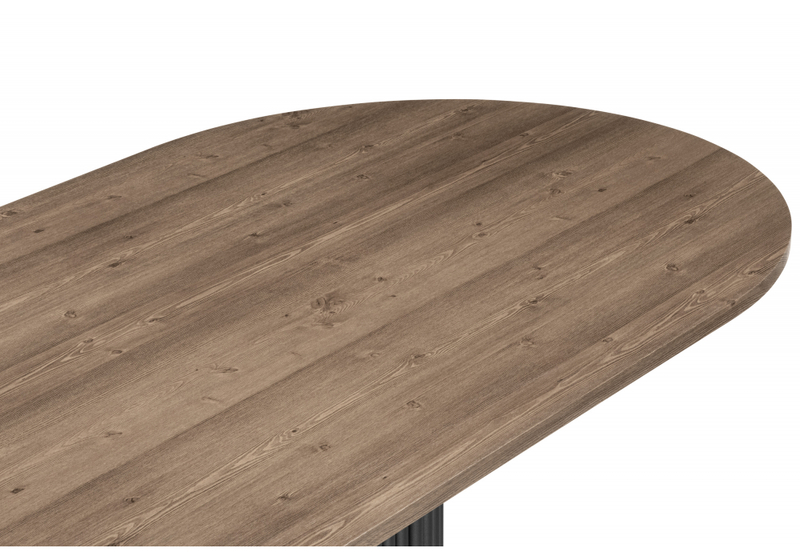 Стол деревянный, Барон О 200 х 90 дуб кантри пленка / черный