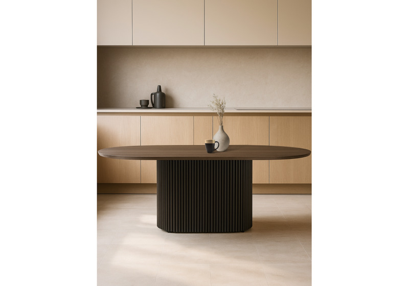 Стол деревянный, Барон О 200 х 90 дуб кантри пленка / черный