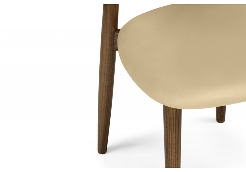 Стул деревянный, Фарго бежевый / миланский орех