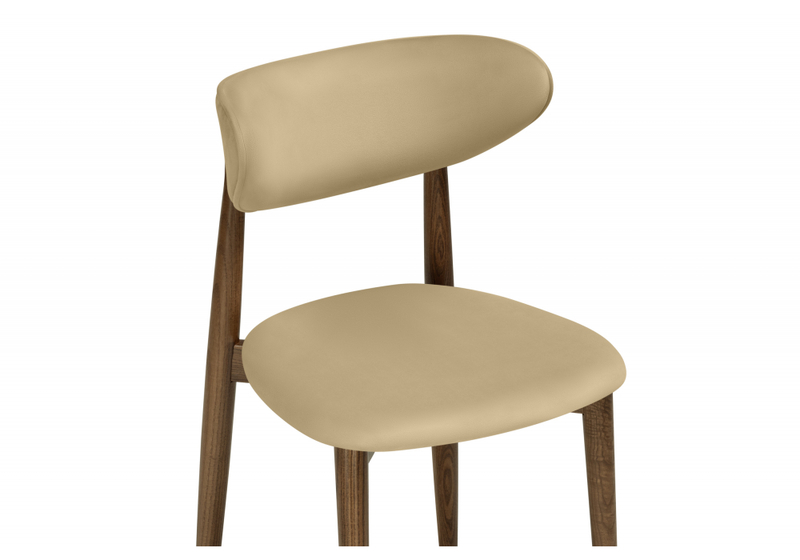 Стул деревянный, Фарго бежевый / миланский орех