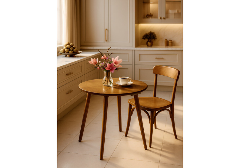 Стол деревянный, Турин 80 (160) х 80 орех