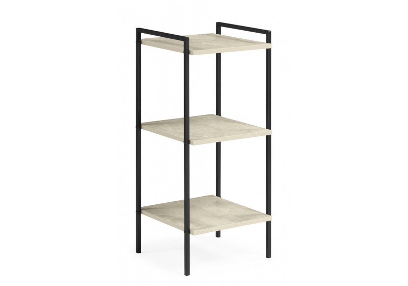 Стеллаж, Таймон бетон / черный