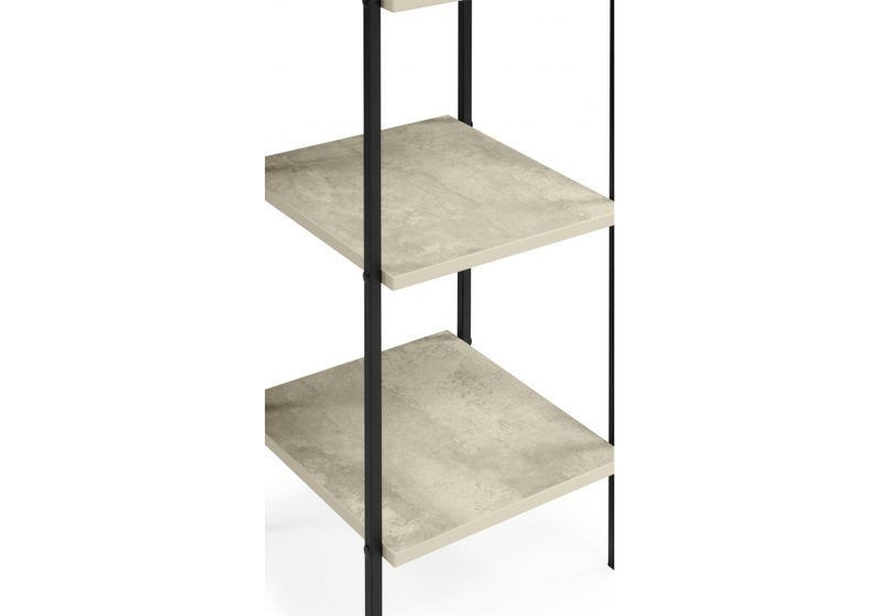 Стеллаж, Таймон бетон / черный